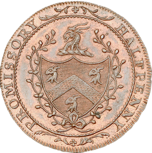 Middlesex D&H 246 Allen's 1795 Conder Halfpenny