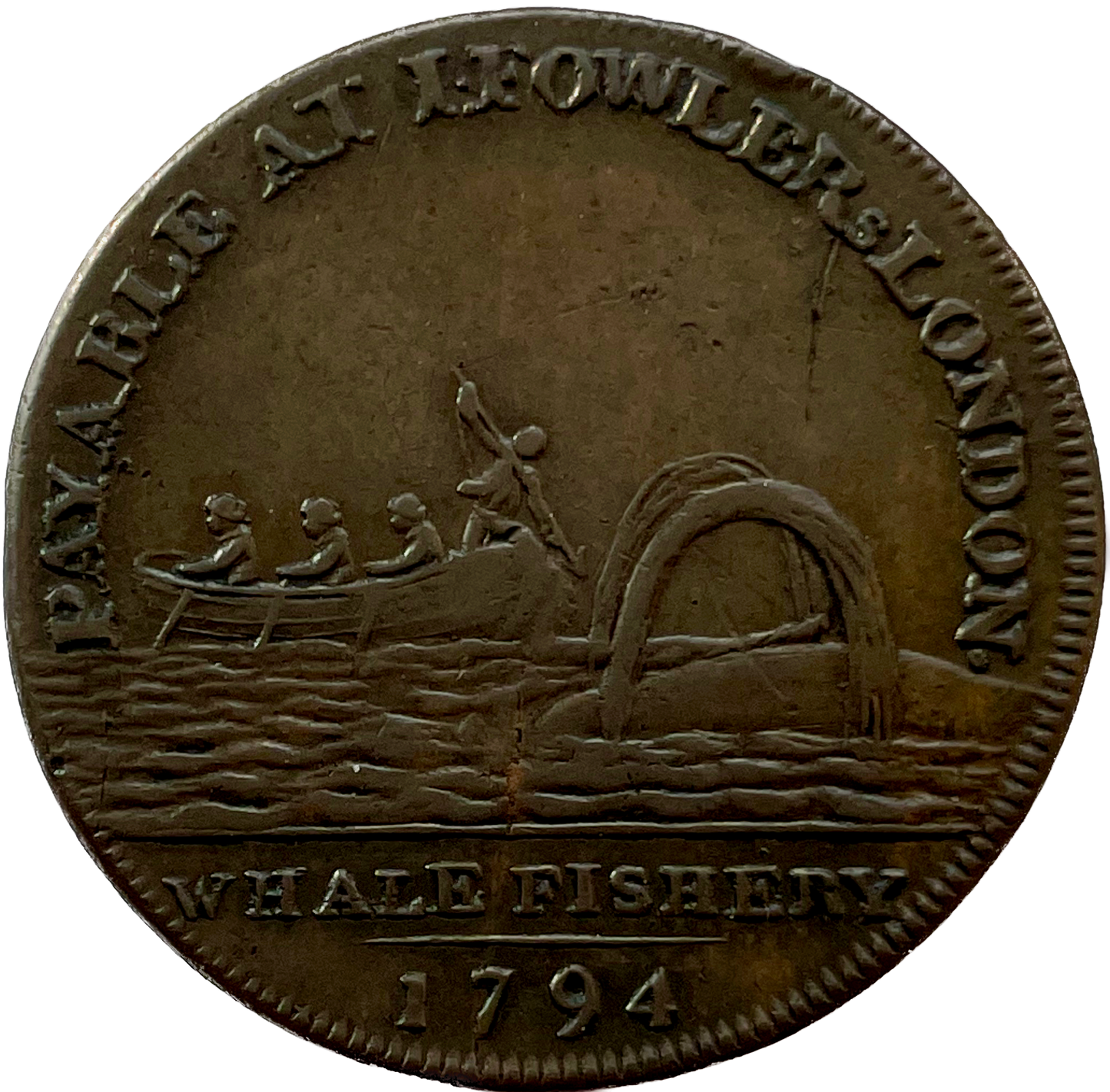 Middlesex D&H 306 Fowler's 1794 Conder Halfpenny