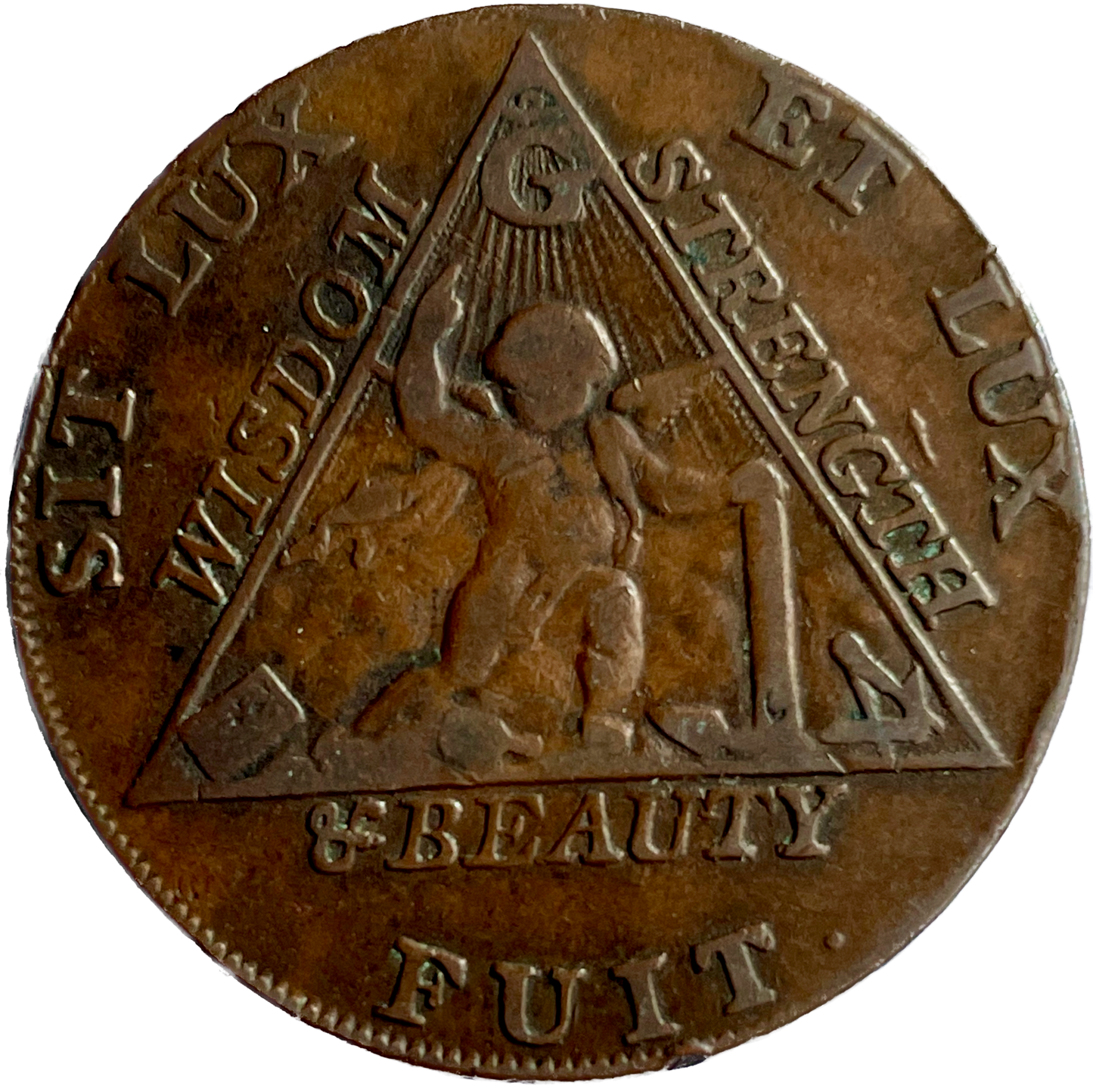 Middlesex D&H 372a Masonic 1794 Conder Halfpenny