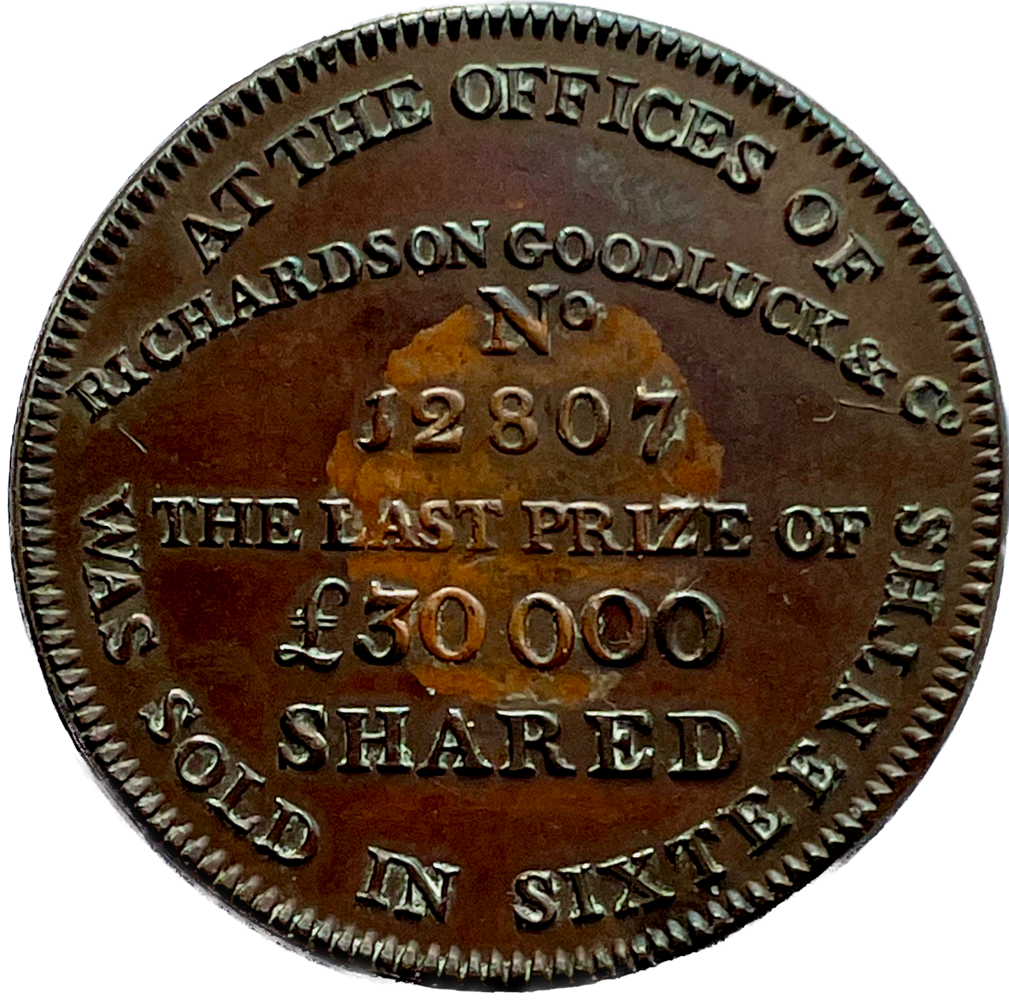 Middlesex D&H 467 Richardson's 1795 Conder Halfpenny