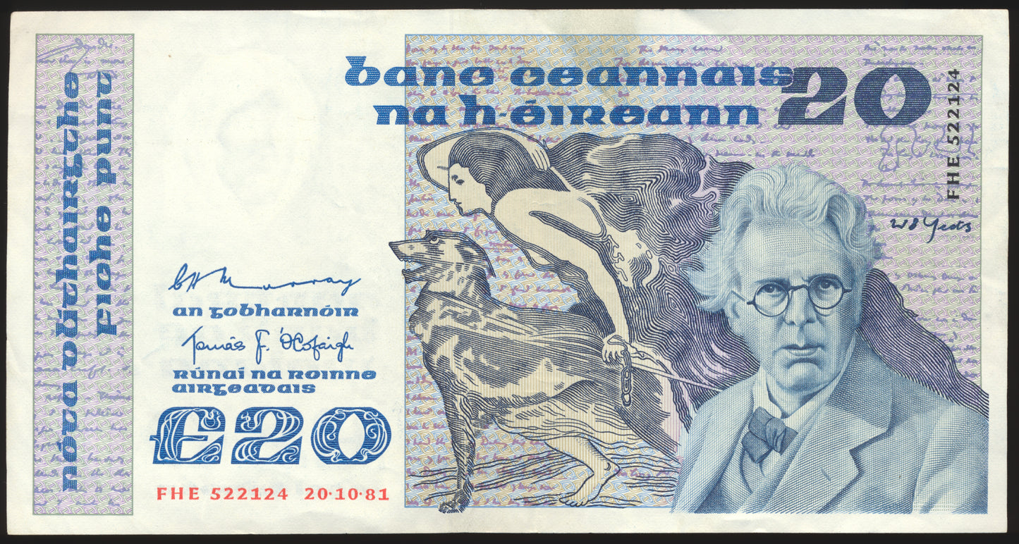 IRELAND P.73a 1981 £20 GVF