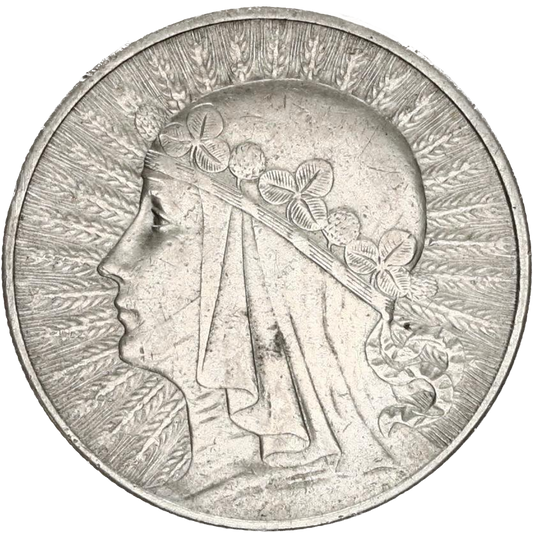 Poland Y22 1932 Silver 10 Zlotych AEF