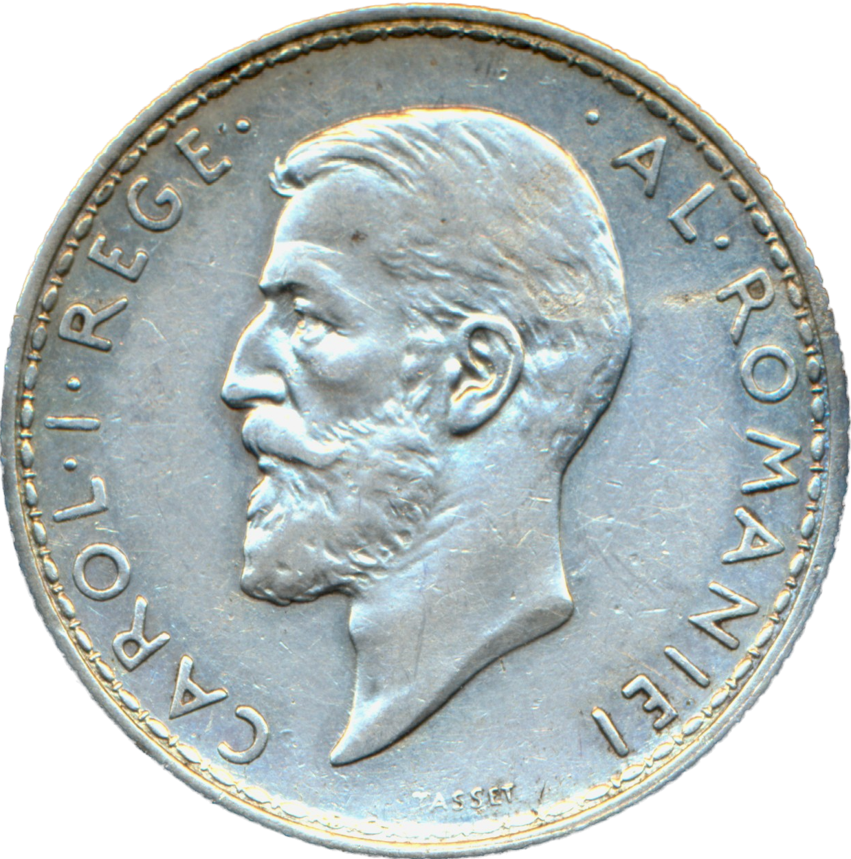 Romania KM43 1912 Silver 2 Lei EF