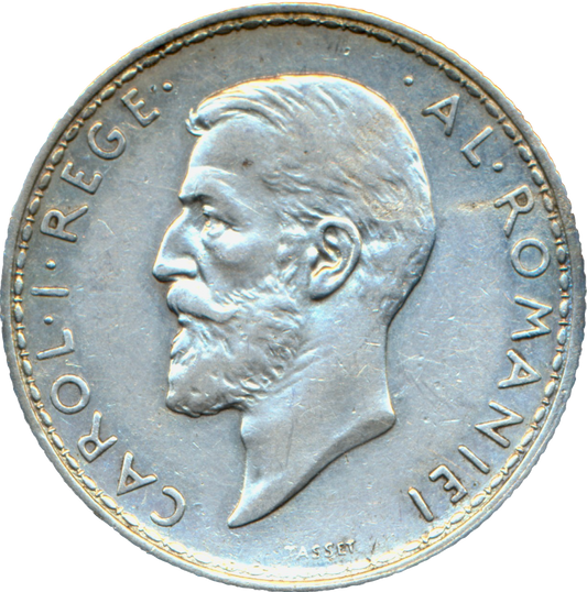 Romania KM43 1912 Silver 2 Lei EF