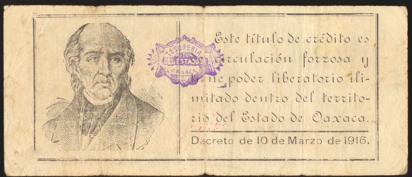 MEXICAN REVOLUTIONARY P.S948 1916 1 Peso
