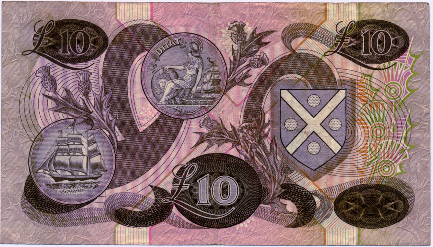 SCOTLAND P.113a SC134a 1975 Bank of Scotland £10 VF C