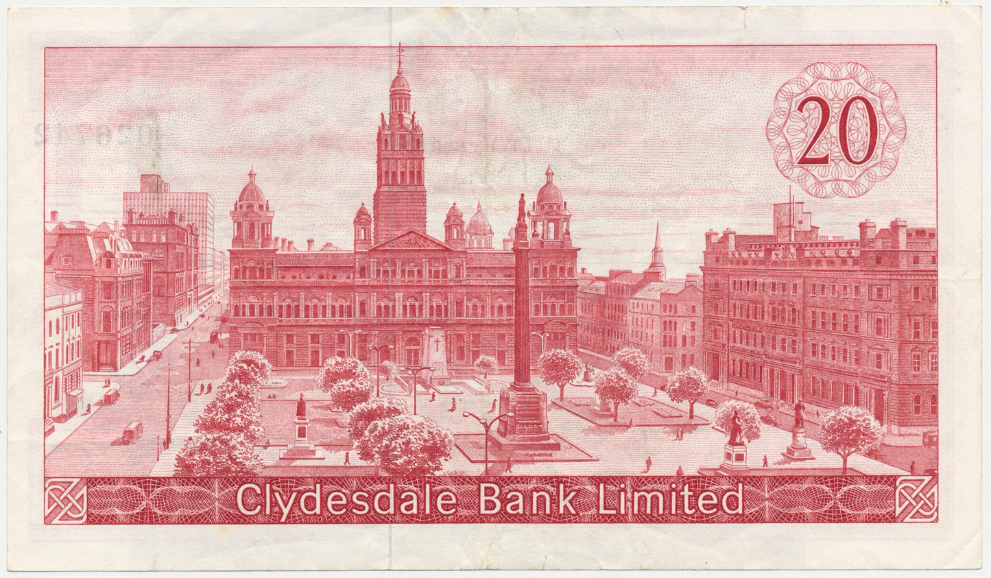 SCOTLAND P.200 SC323 1967 Clydesdale Bank £20 VF 30