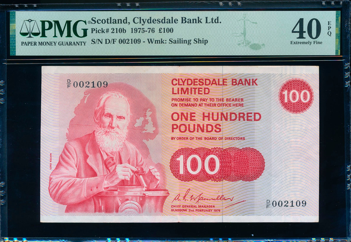 SCOTLAND P.210b SC327b 1976 Clydesdale Bank £50 40EPQ EF