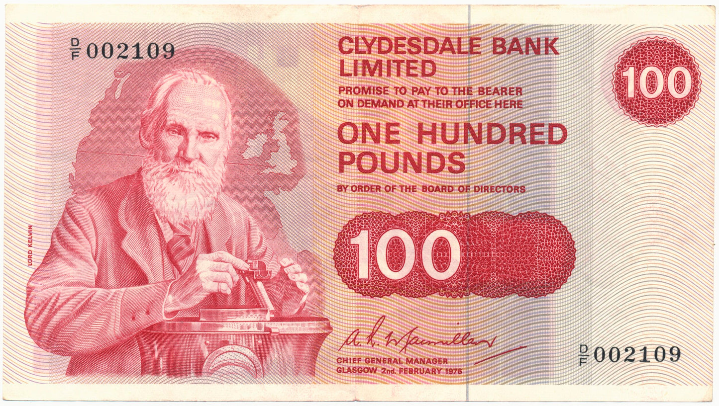 SCOTLAND P.210b SC327b 1976 Clydesdale Bank £50 40EPQ EF