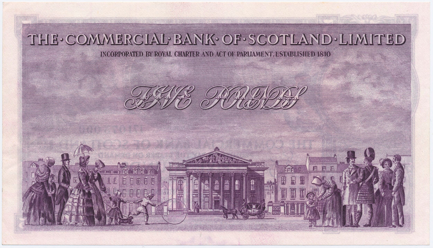 SCOTLAND P.S333 SC414b 1955 Commercial Bank of Scotland £5 17I AUNC 55 EPQ