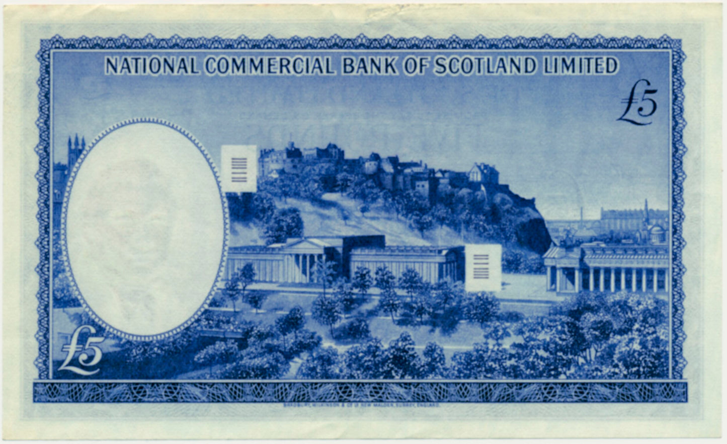 SCOTLAND P.275a SC613b 1968 National Commercial Bank of Scotland £5 VF B