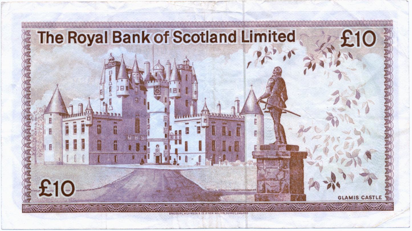 SCOTLAND P.331 SC818 1969 Royal Bank of Scotland £10 GVF A/22