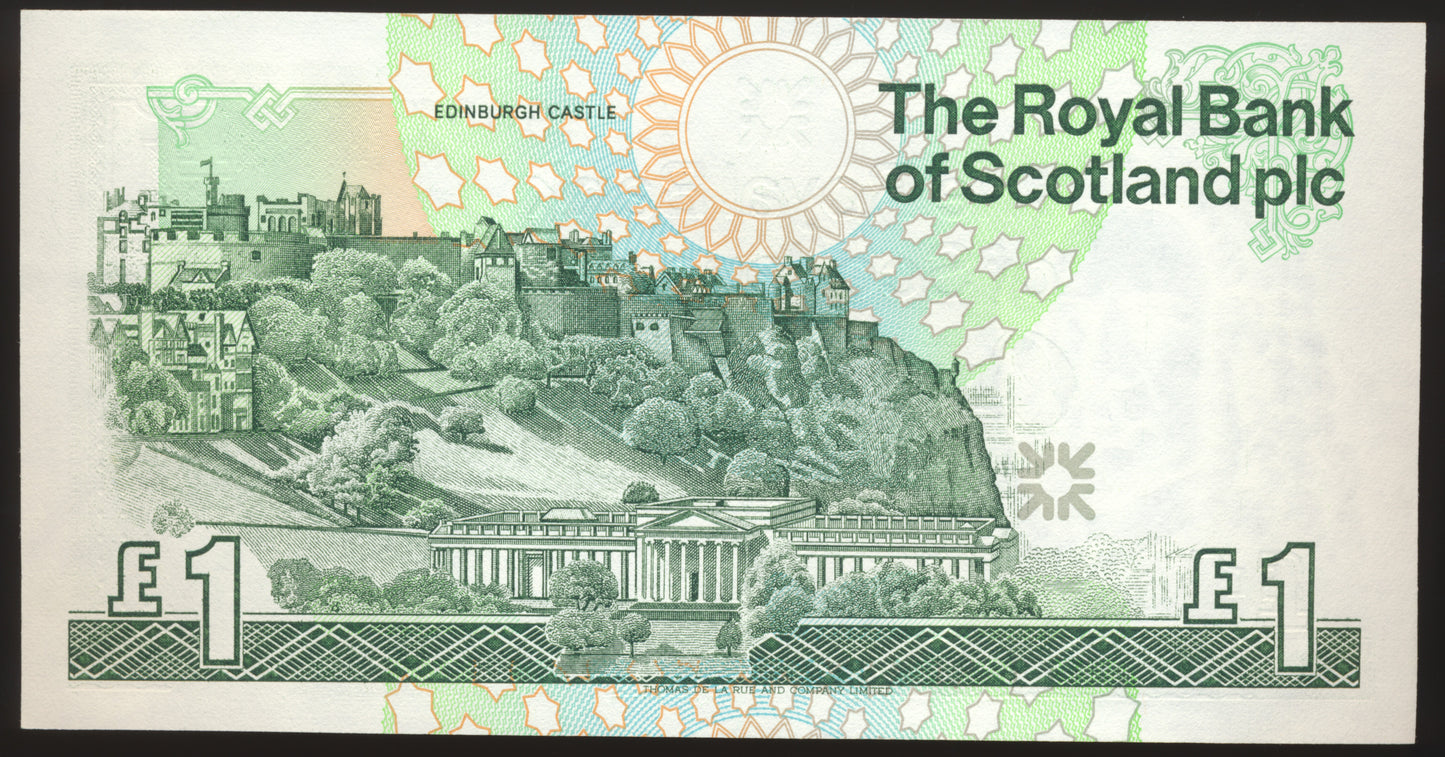 SC833a RB90a 1989 Royal Bank of Scotland £1 UNC A/46
