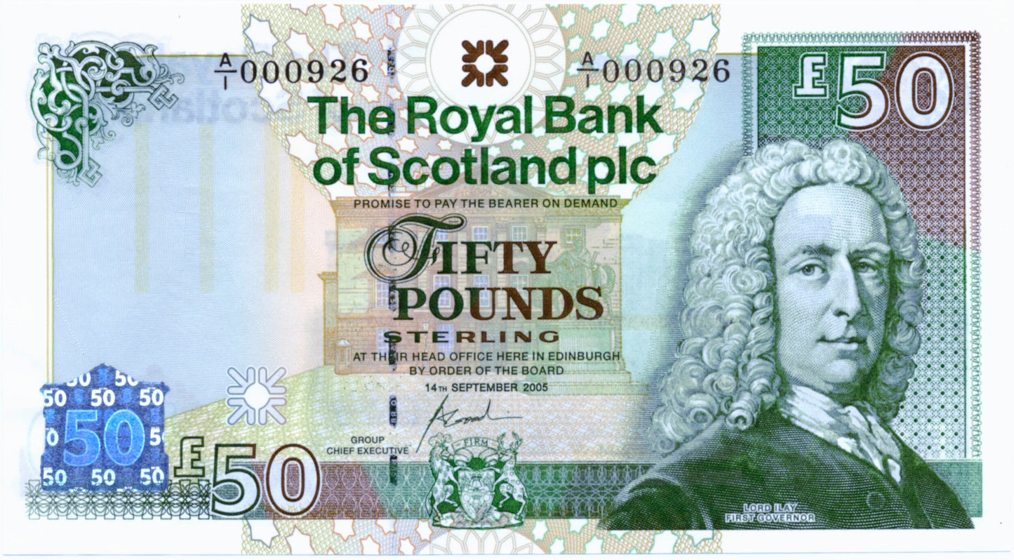 SCOTLAND P.367 SC871 2005 Royal Bank of Scotland First series A/1 £50 GEM UNC 66 EPQ