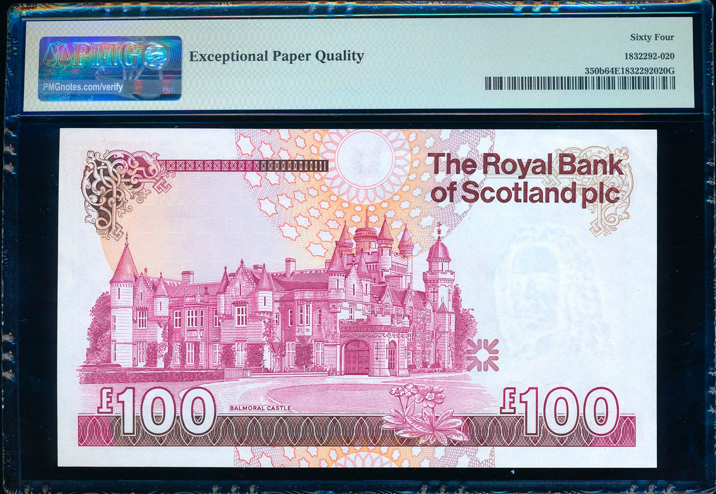 SCOTLAND P.350b SC882b 1994 Royal Bank of Scotland First series £100 A/1 65EPQ CHOICE UNC