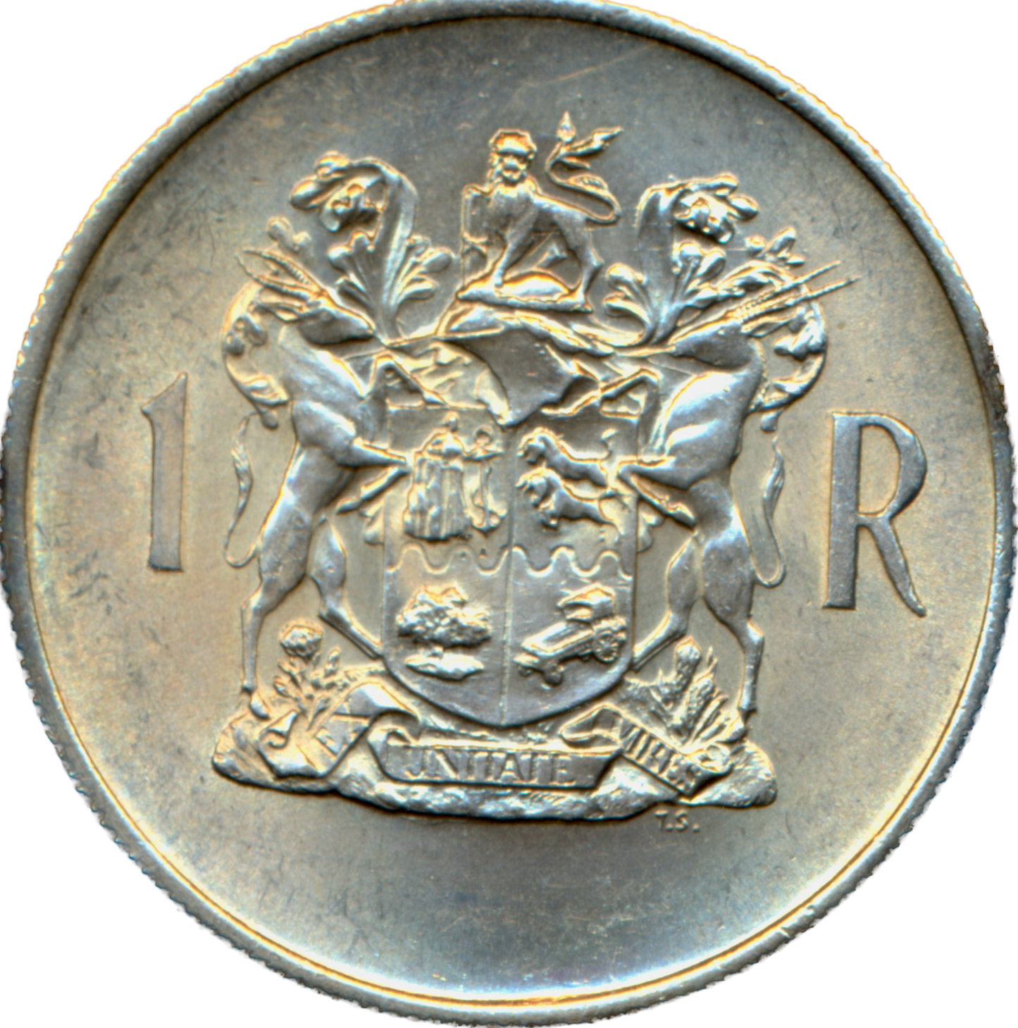 South Africa KM80.1 1969 Silver Rand AUNC