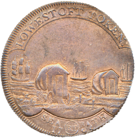 Suffolk D&H 37 Lowestoft 1795 Conder Halfpenny