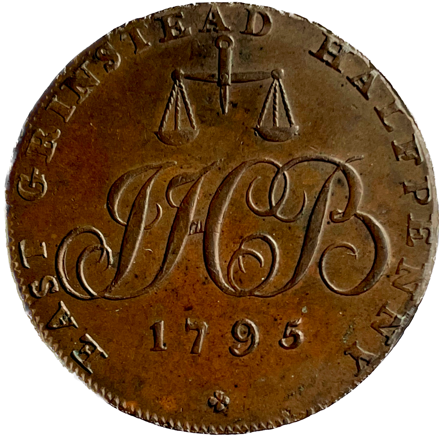 Sussex D&H 22 East Grinstead 1796 Conder Halfpenny