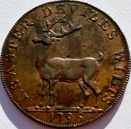 Wiltshire D&H 2a Devizes 1796 Conder Halfpenny